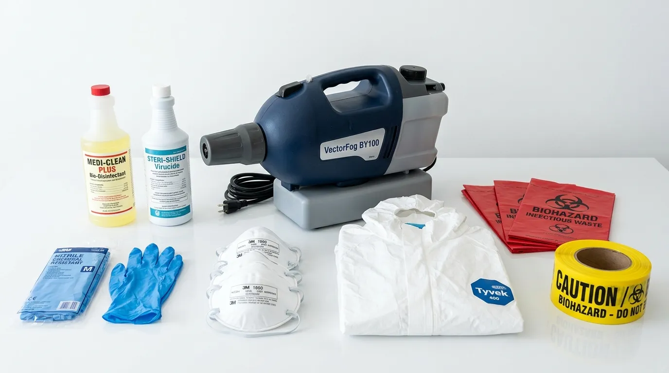 Professional biohazard remediation crew working in Robstown